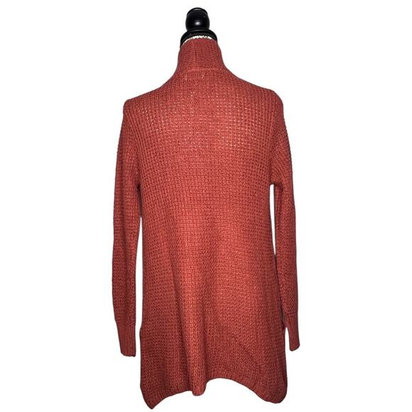Market & Spruce (XS) Tabatha Waffle Knit Cotton Blend Cocoon Cardigan Rust - Picture 5 of 16